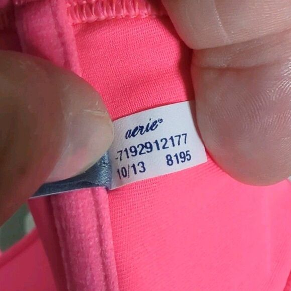 NWOT Aerie Bridget 36D Top Sz Large Bottom Neon Pink 2 Piece Bikini Swimsuit - Picture 15 of 16